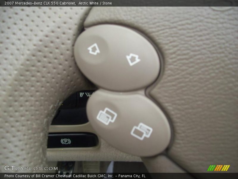Arctic White / Stone 2007 Mercedes-Benz CLK 550 Cabriolet