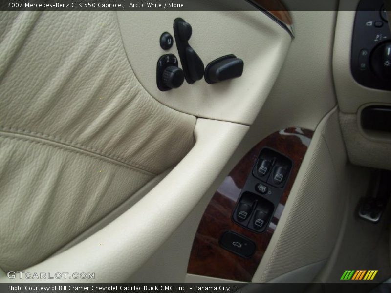 Arctic White / Stone 2007 Mercedes-Benz CLK 550 Cabriolet
