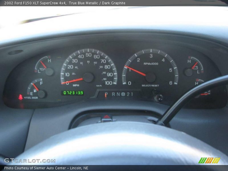 True Blue Metallic / Dark Graphite 2002 Ford F150 XLT SuperCrew 4x4