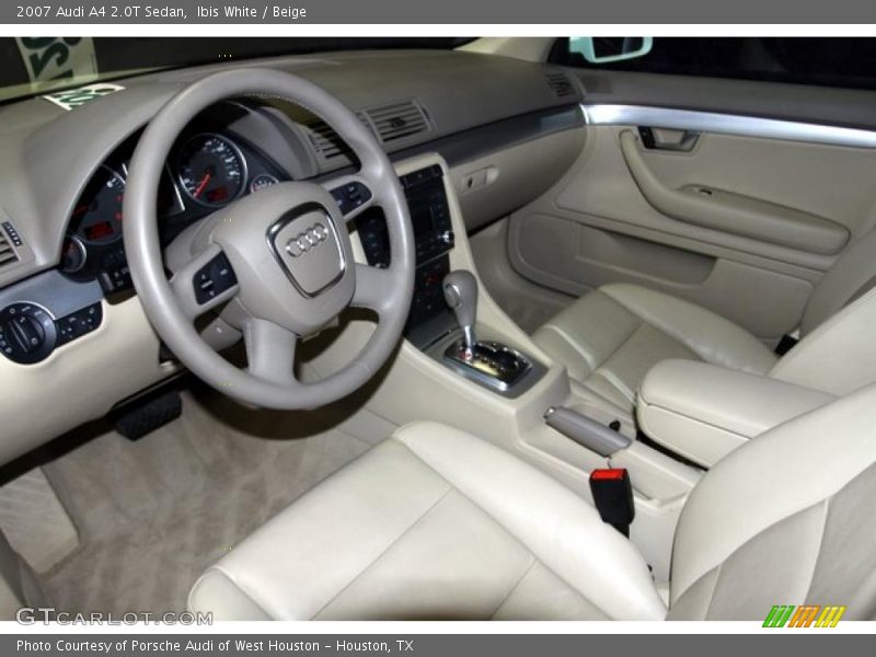 Ibis White / Beige 2007 Audi A4 2.0T Sedan