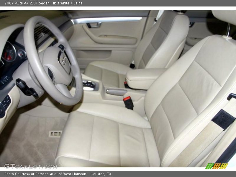 Ibis White / Beige 2007 Audi A4 2.0T Sedan