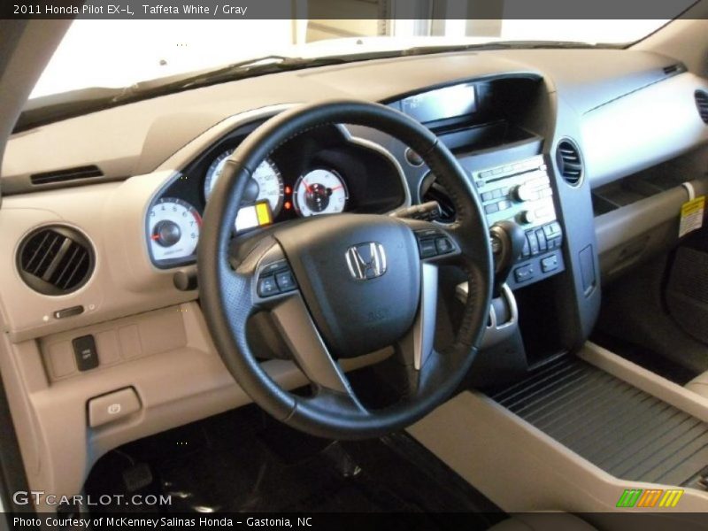 Taffeta White / Gray 2011 Honda Pilot EX-L