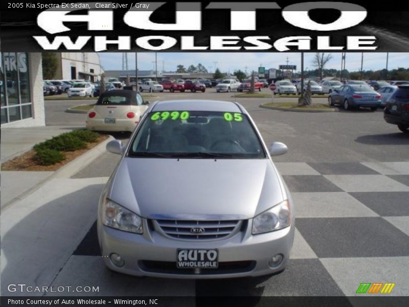 Clear Silver / Gray 2005 Kia Spectra EX Sedan