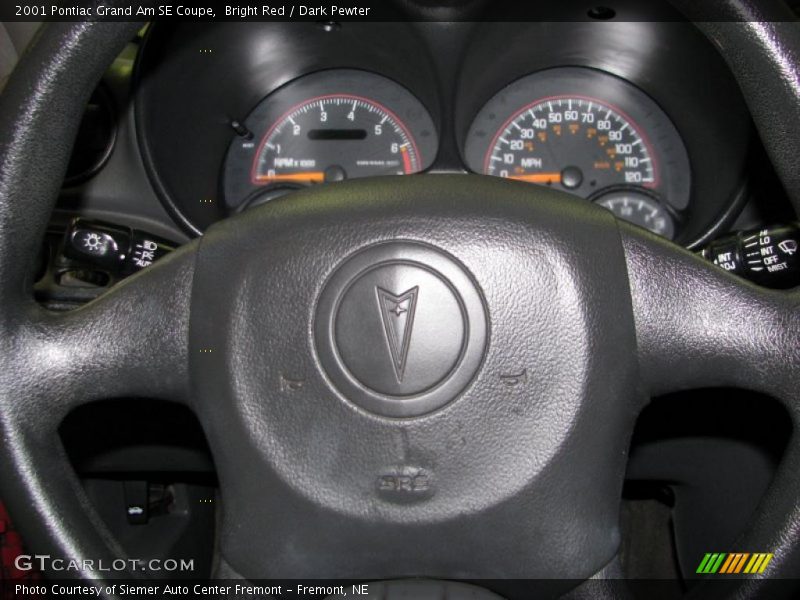 Bright Red / Dark Pewter 2001 Pontiac Grand Am SE Coupe