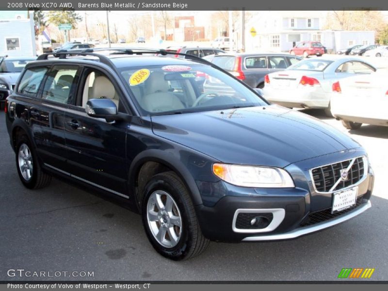 Barents Blue Metallic / Sandstone Beige 2008 Volvo XC70 AWD