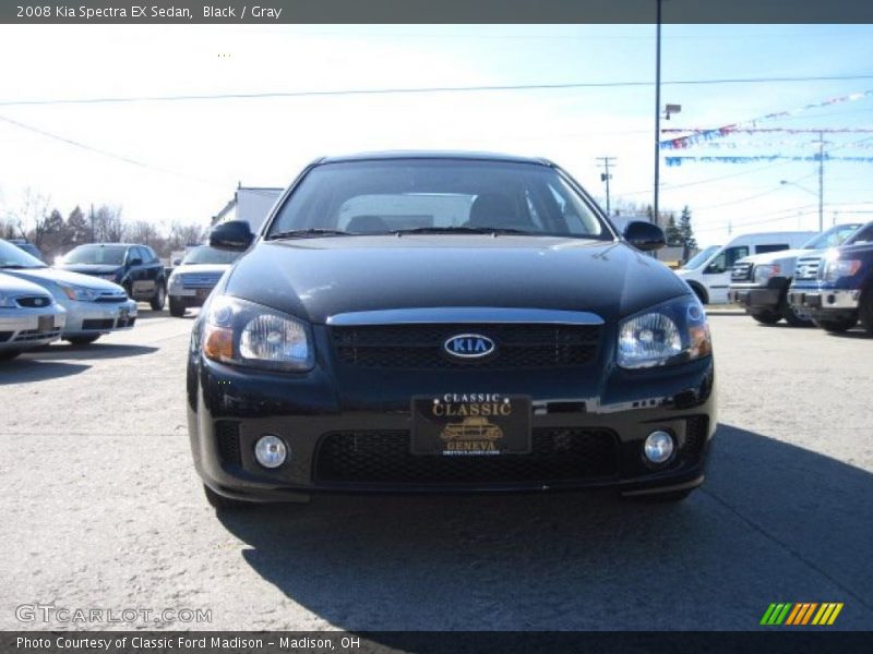 Black / Gray 2008 Kia Spectra EX Sedan