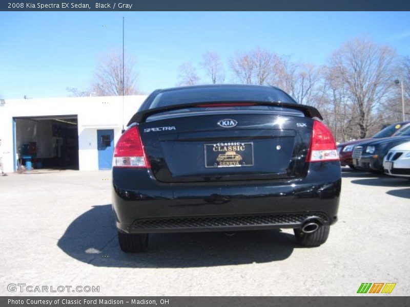 Black / Gray 2008 Kia Spectra EX Sedan