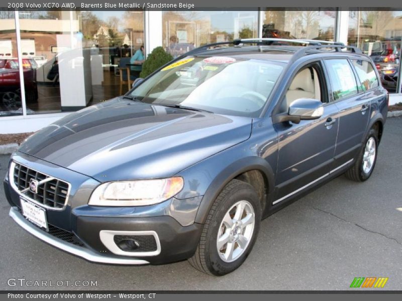 Barents Blue Metallic / Sandstone Beige 2008 Volvo XC70 AWD
