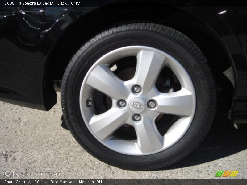 Black / Gray 2008 Kia Spectra EX Sedan