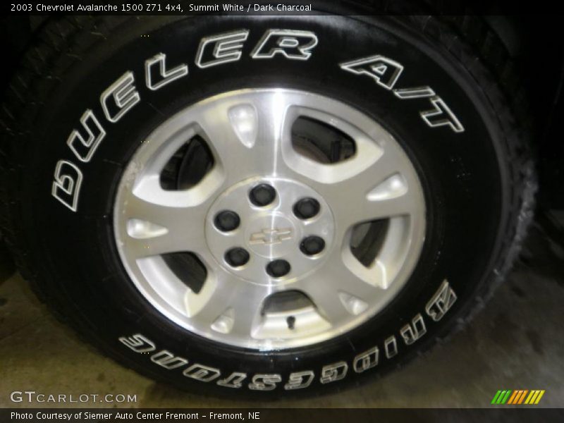 Summit White / Dark Charcoal 2003 Chevrolet Avalanche 1500 Z71 4x4