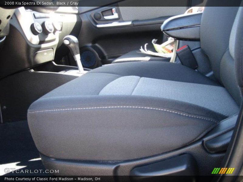 Black / Gray 2008 Kia Spectra EX Sedan