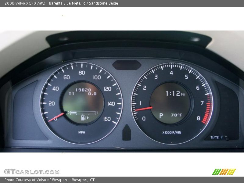 Barents Blue Metallic / Sandstone Beige 2008 Volvo XC70 AWD