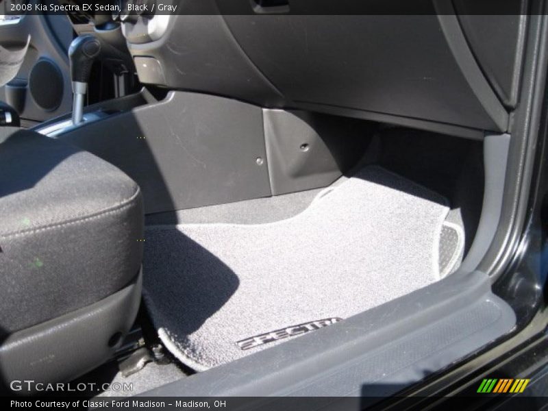 Black / Gray 2008 Kia Spectra EX Sedan