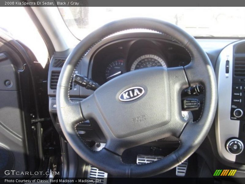 Black / Gray 2008 Kia Spectra EX Sedan