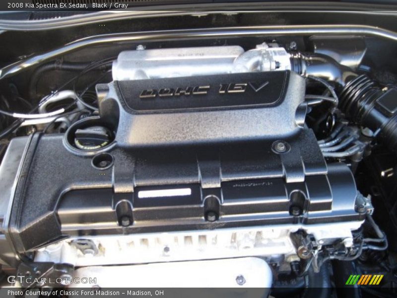 Black / Gray 2008 Kia Spectra EX Sedan