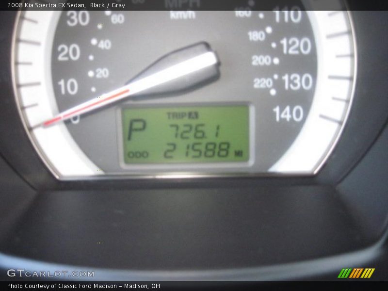 Black / Gray 2008 Kia Spectra EX Sedan