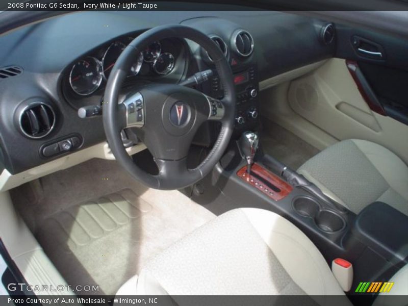 Ivory White / Light Taupe 2008 Pontiac G6 Sedan