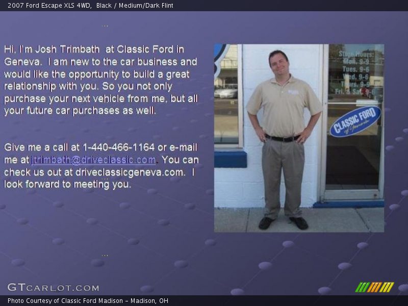 Black / Medium/Dark Flint 2007 Ford Escape XLS 4WD