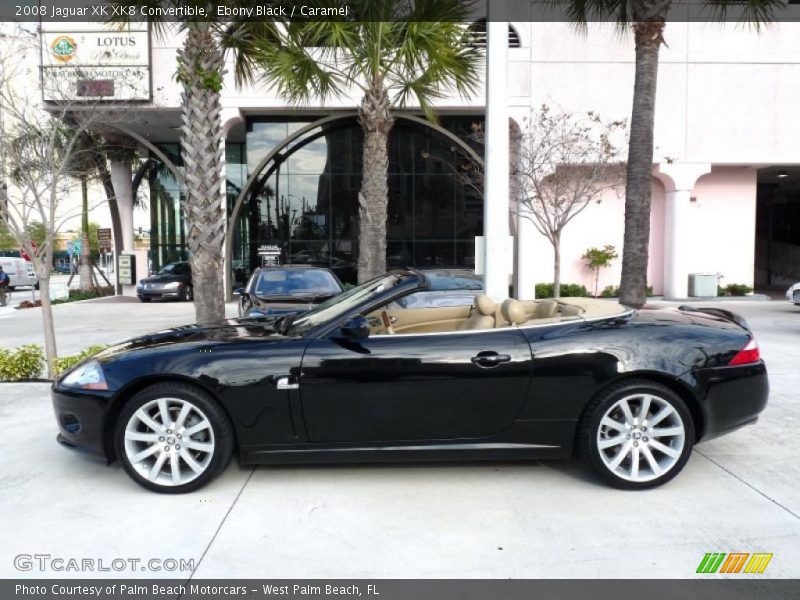 Ebony Black / Caramel 2008 Jaguar XK XK8 Convertible