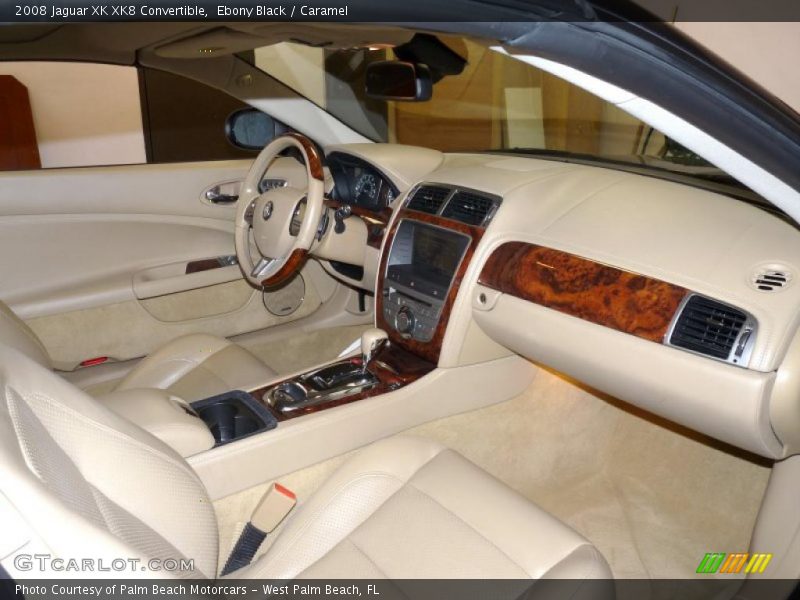 Ebony Black / Caramel 2008 Jaguar XK XK8 Convertible