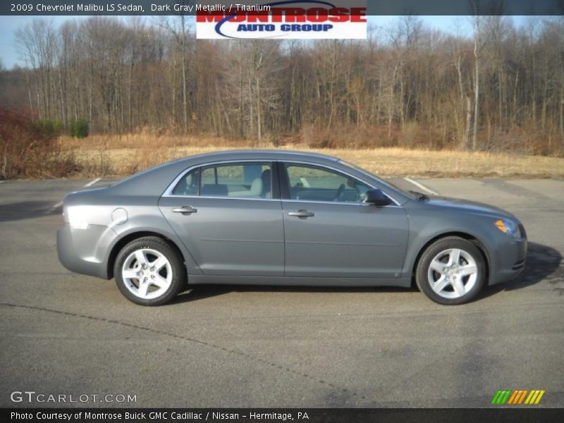 Dark Gray Metallic / Titanium 2009 Chevrolet Malibu LS Sedan