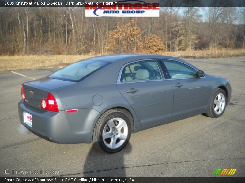 Dark Gray Metallic / Titanium 2009 Chevrolet Malibu LS Sedan