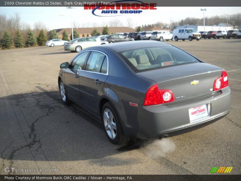 Dark Gray Metallic / Titanium 2009 Chevrolet Malibu LS Sedan