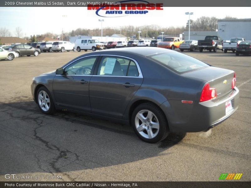 Dark Gray Metallic / Titanium 2009 Chevrolet Malibu LS Sedan