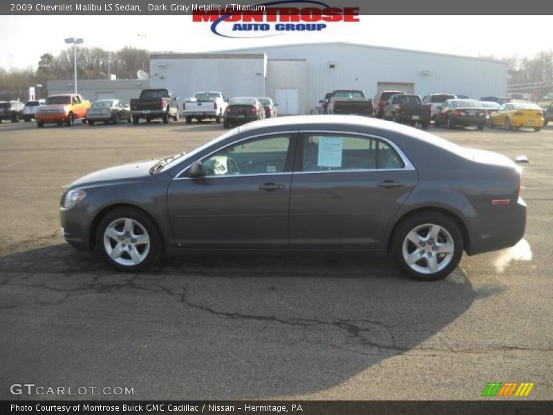 Dark Gray Metallic / Titanium 2009 Chevrolet Malibu LS Sedan