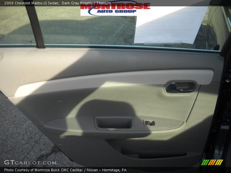 Dark Gray Metallic / Titanium 2009 Chevrolet Malibu LS Sedan