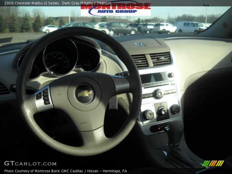 Dark Gray Metallic / Titanium 2009 Chevrolet Malibu LS Sedan