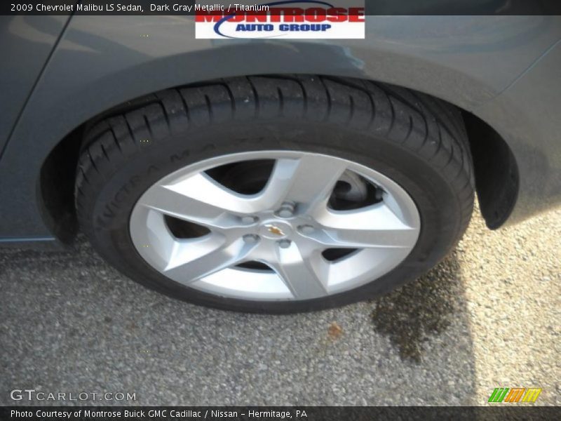 Dark Gray Metallic / Titanium 2009 Chevrolet Malibu LS Sedan