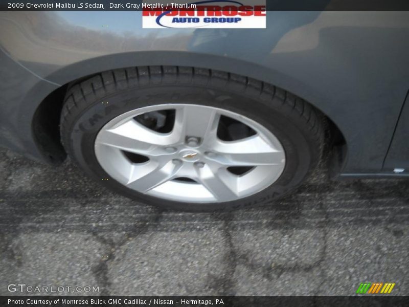 Dark Gray Metallic / Titanium 2009 Chevrolet Malibu LS Sedan