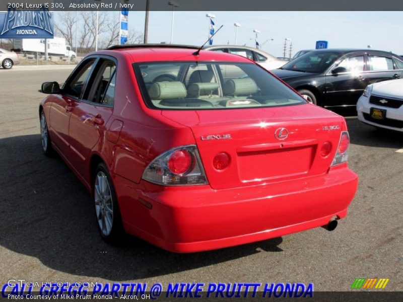 Absolutely Red / Ivory 2004 Lexus IS 300