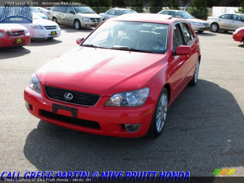 Absolutely Red / Ivory 2004 Lexus IS 300