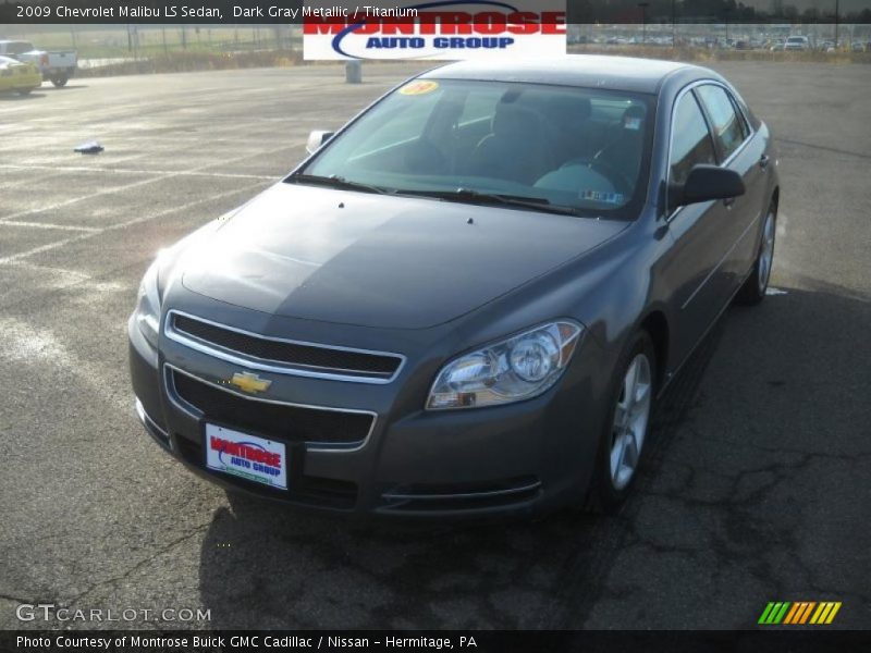 Dark Gray Metallic / Titanium 2009 Chevrolet Malibu LS Sedan
