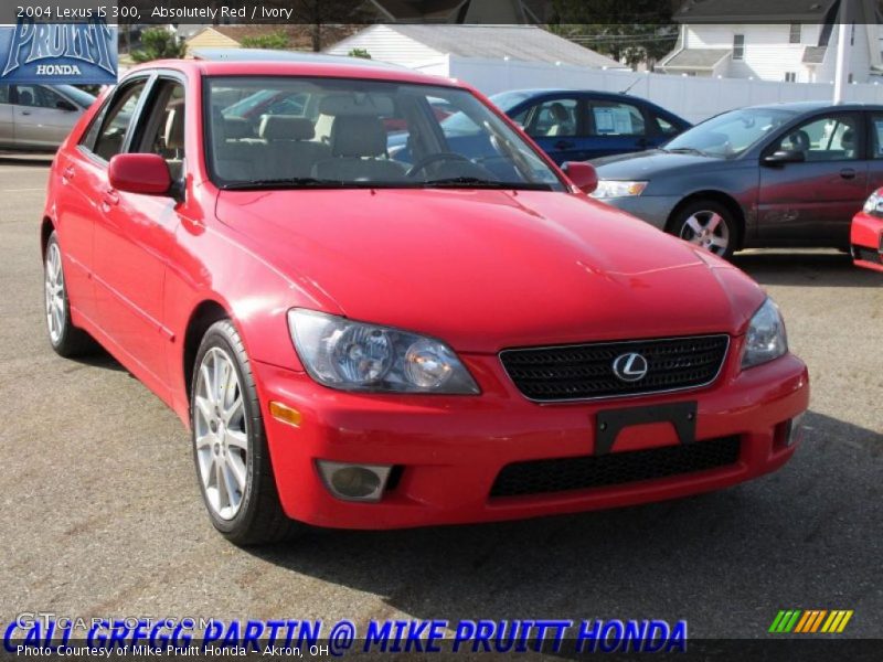 Absolutely Red / Ivory 2004 Lexus IS 300