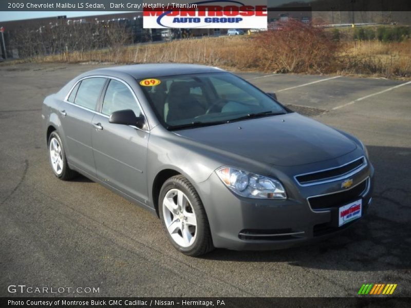 Dark Gray Metallic / Titanium 2009 Chevrolet Malibu LS Sedan