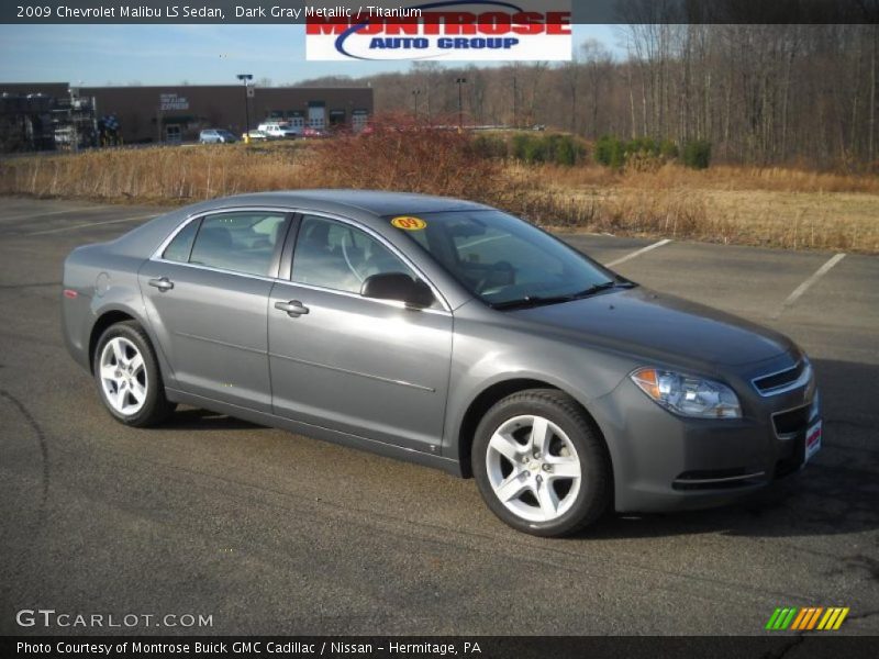 Dark Gray Metallic / Titanium 2009 Chevrolet Malibu LS Sedan