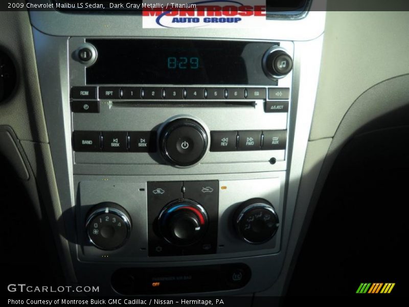 Dark Gray Metallic / Titanium 2009 Chevrolet Malibu LS Sedan