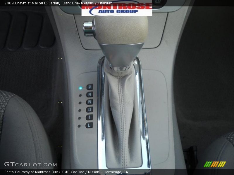 Dark Gray Metallic / Titanium 2009 Chevrolet Malibu LS Sedan
