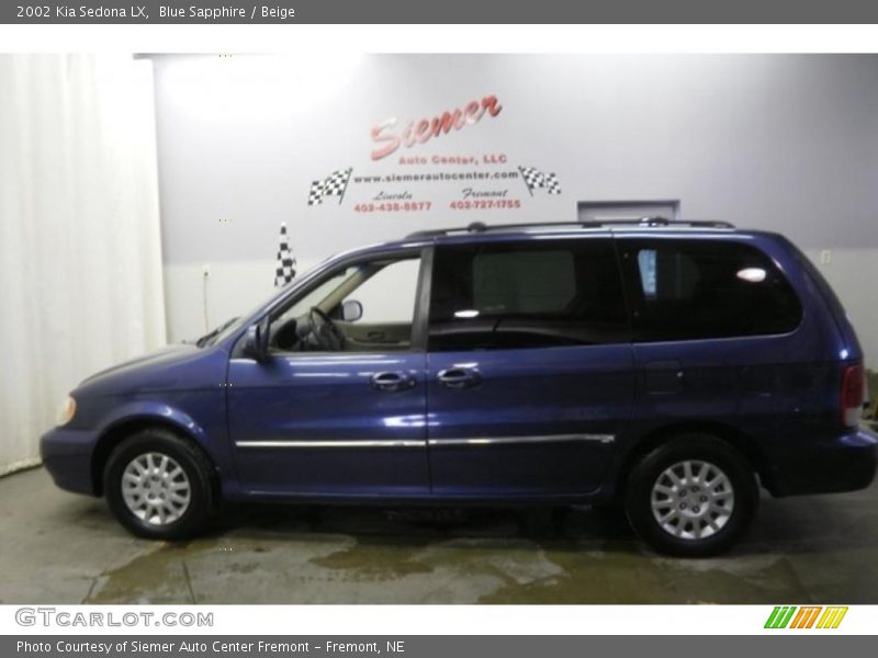 Blue Sapphire / Beige 2002 Kia Sedona LX