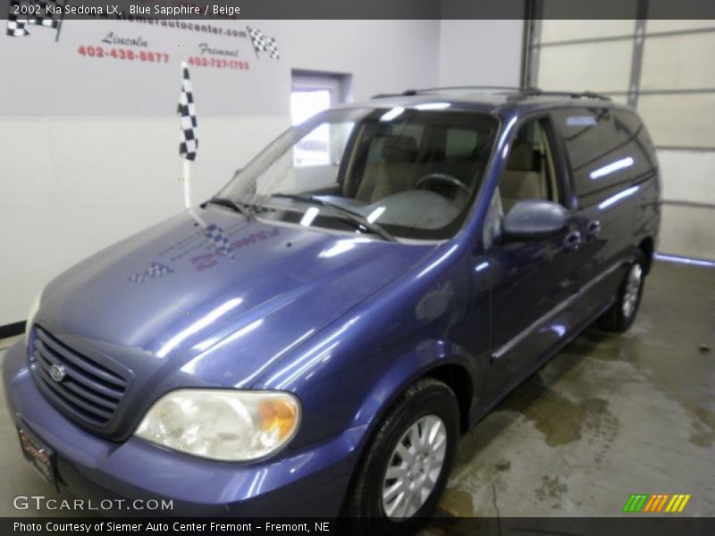 Blue Sapphire / Beige 2002 Kia Sedona LX