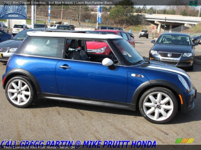 Indi Blue Metallic / Lapis Blue/Panther Black 2003 Mini Cooper S Hardtop