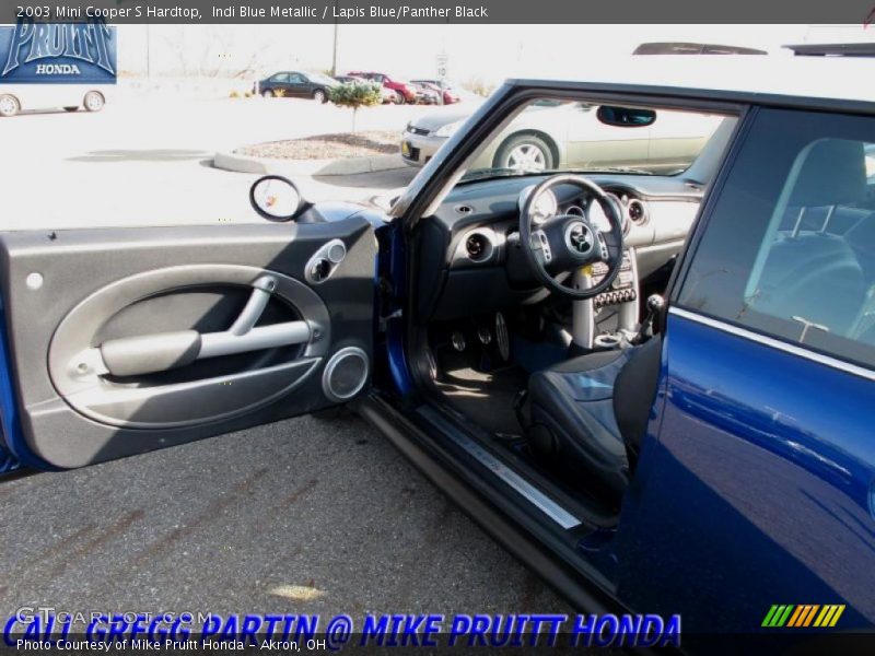 Indi Blue Metallic / Lapis Blue/Panther Black 2003 Mini Cooper S Hardtop