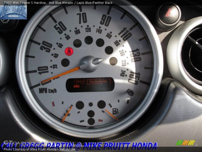 Indi Blue Metallic / Lapis Blue/Panther Black 2003 Mini Cooper S Hardtop