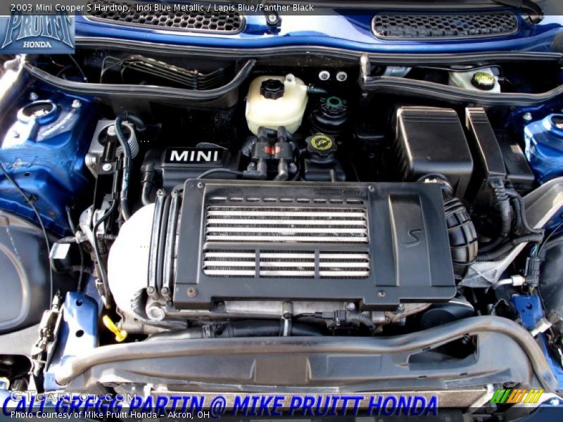 Indi Blue Metallic / Lapis Blue/Panther Black 2003 Mini Cooper S Hardtop