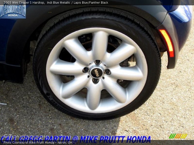 Indi Blue Metallic / Lapis Blue/Panther Black 2003 Mini Cooper S Hardtop