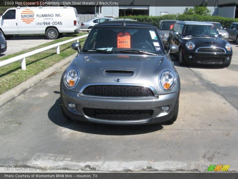 Dark Silver Metallic / Black/Grey 2009 Mini Cooper S Convertible