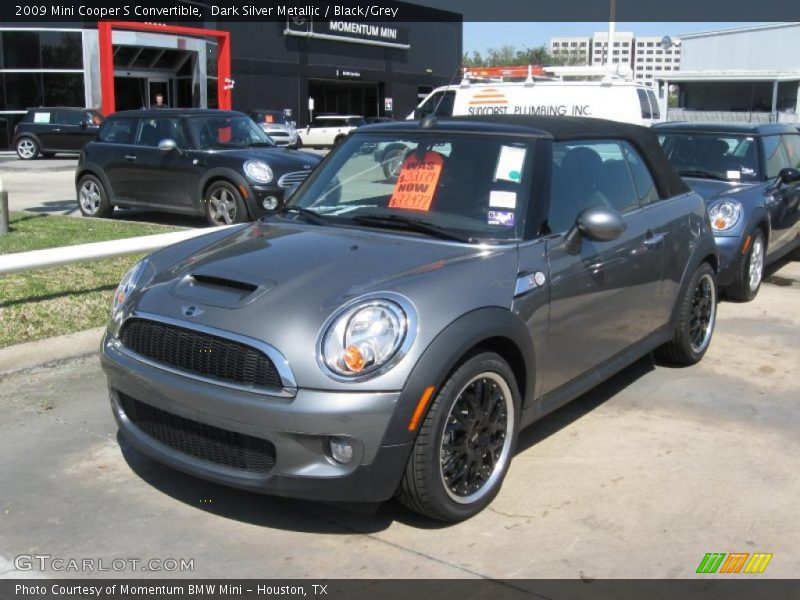 Dark Silver Metallic / Black/Grey 2009 Mini Cooper S Convertible
